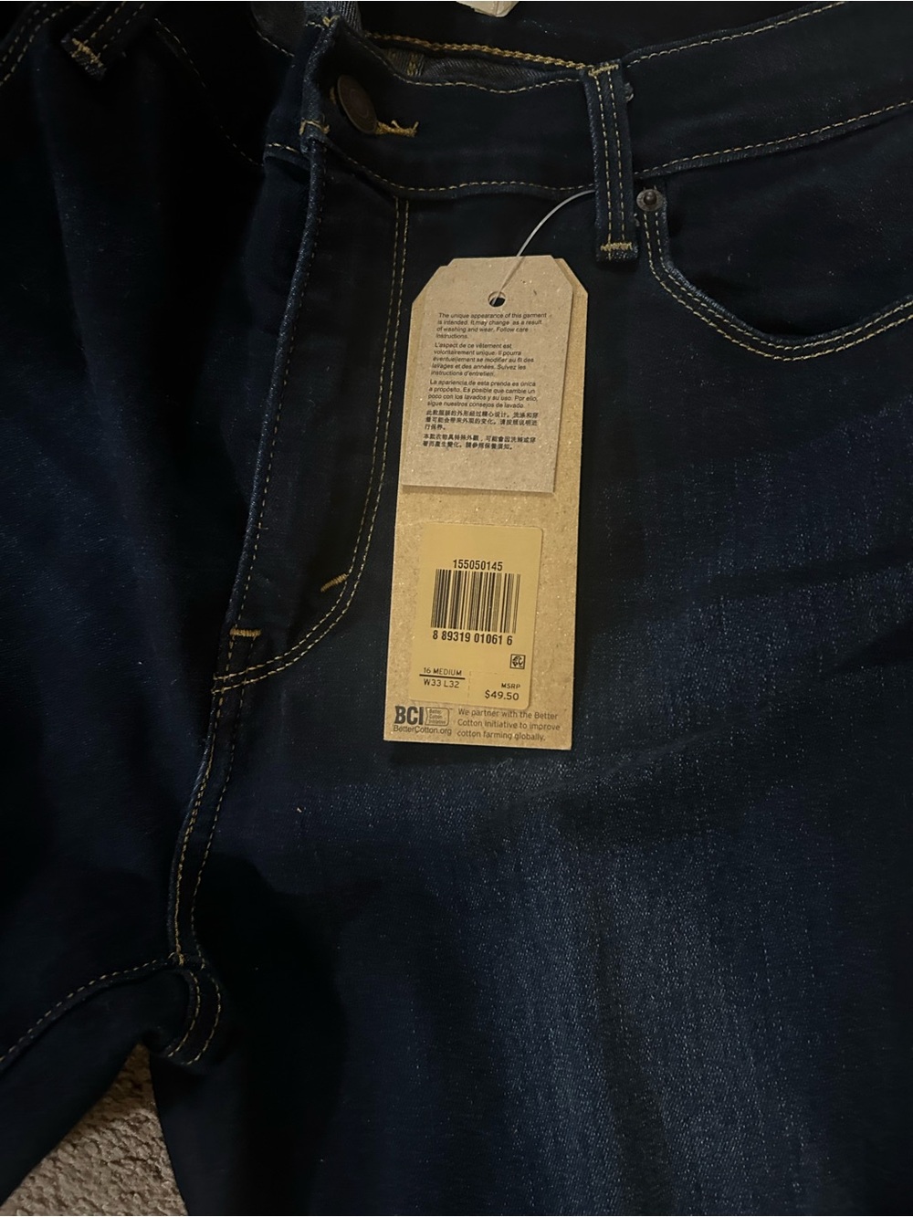 Levi's Dark Blue classic 505 straight Women’s Jeans. Size 16M W33 L 32 - Picture 5 of 7